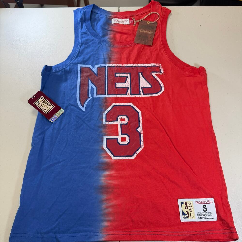 Drazen Petrovic New Jersey Nets NBA Tie Die Cotton N&N Tank Small NWT
